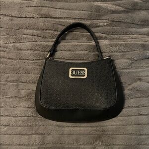 GUESS Black Embossed Shoulder Bag